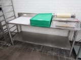 6FT STAINLESS STEEL TABLE - 24IN DEEP