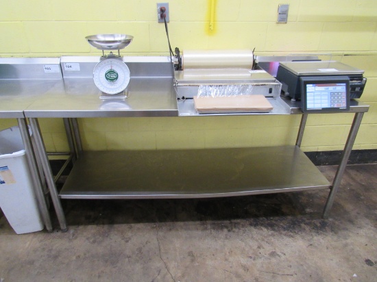 6FT STAINLESS STEEL TABLE - 24IN DEEP