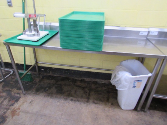 6FT STAINLESS STEEL TABLE - 24IN DEEP