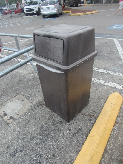 BROWN OUTDOOR TRASH CANS