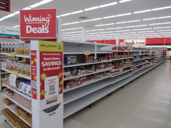 2022 MADIX GONDOLA SHELVING 72IN TALL 20/22 - 72FT W/4FT END CAPS - SOLD BY THE FOOT