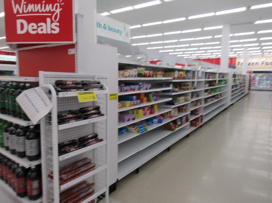 2022 MADIX GONDOLA SHELVING 72IN TALL 20/22 - 72FT W/4FT END CAPS - SOLD BY THE FOOT