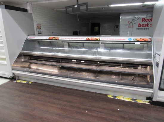 2021 12FT HUSSMANN CR3-M/F GRAVITY COIL SERVICE MEAT CASE - REMOTE COOLED NO COMPRESSOR