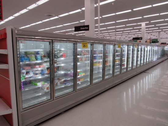 KYSOR LV5H1 FREEZER DOOR CASES - SOLD BY THE DOOR - REMOTE COOLED NO COMPRESSOR