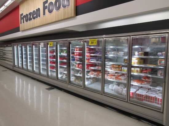 HUSSMANN RL FREEZER DOOR CASES '98 - SOLD BY THE DOOR - REMOTE COOLED NO COMPRESSOR
