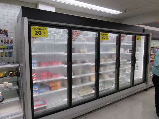 2021 HUSSMANN RL FREEZER DOOR CASE - SOLD BY THE DOOR - REMOTE COOLED, NO COMPRESSOR