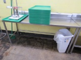6FT STAINLESS STEEL TABLE - 24IN DEEP