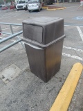 BROWN OUTDOOR TRASH CANS
