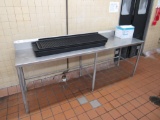 8FT STAINLESS STEEL TABLE - 24IN DEEP
