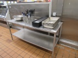 6FT STAINLESS STEEL TABLE - 30IN DEEP