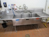 103-INCH 3-COMPARTMENT SINK