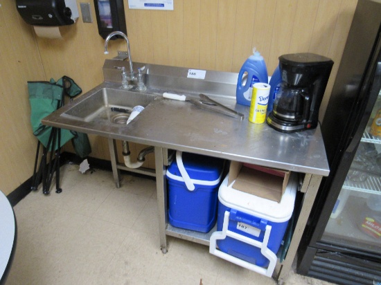 50-INCH S/STEEL TABLE WITH SINK