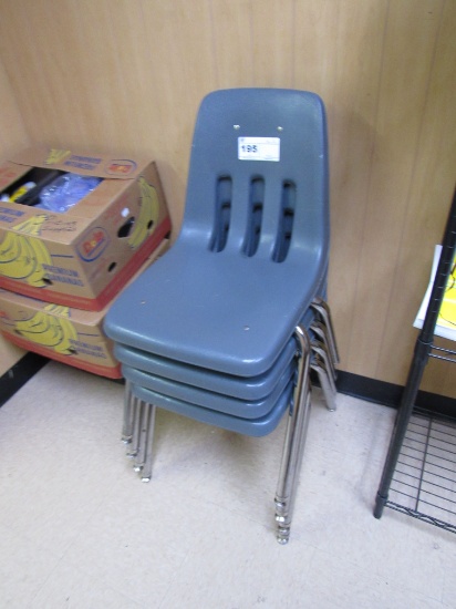 GRAY STACKING CHAIRS