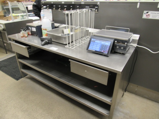 6FT STAINLESS STEEL TABLE - 30IN DEEP