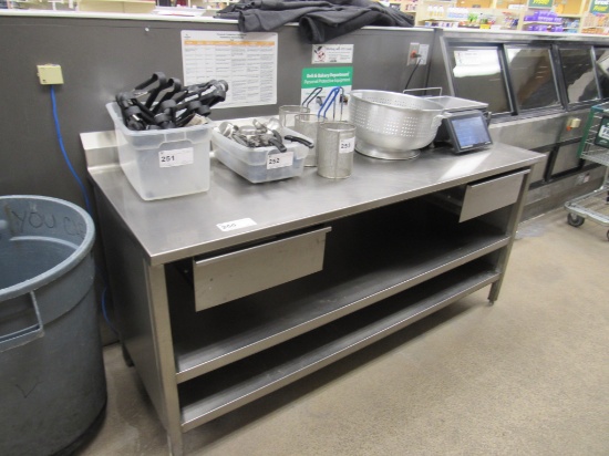 6FT STAINLESS STEEL TABLE - 30IN DEEP