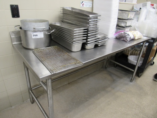 6FT STAINLESS STEEL TABLE - 30IN DEEP