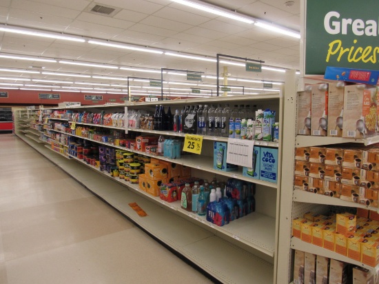 LOZIER GONDOLA SHELVING 72IN TALL 19/22 - 64FT W/4FT END CAP - SOLD BY THE FOOT
