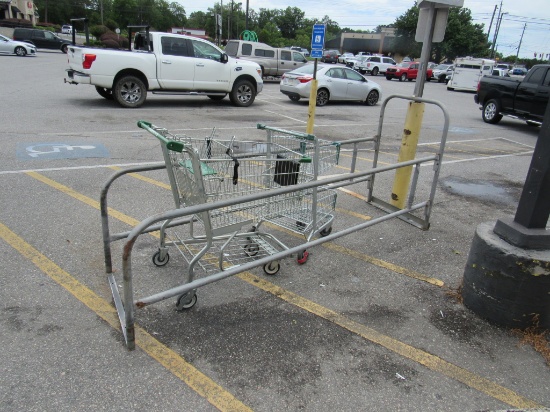 NARROW SHOPPING CART CORRALS
