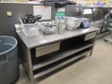 6FT STAINLESS STEEL TABLE - 30IN DEEP