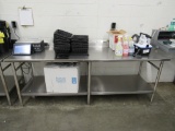 8FT STAINLESS STEEL TABLE - 30IN DEEP