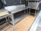 6FT X 24IN. STAINLESS STEEL TABLE W/ BACKSPLASH