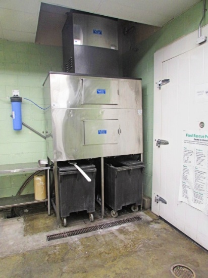HOWE 2000-RLE-404-230 RAPID FREEZE ICE MACHINE W/ CART BIN