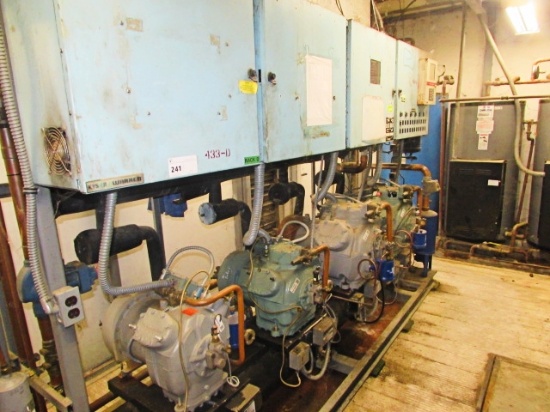 KYSOR WARREN COMPRESSOR RACK W/ 4 PUMPS TC400-067-SC-3-NHE-D 208V 3PHASE R-404