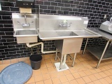 1 COMP. STAINLESS STEEL SINK W/ DRAINBOARDS AND BUILT IN HAND SINK