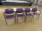 PURPLE STACKING CHAIRS