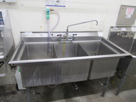 54-INCH 3-COMPARTMENT SINK
