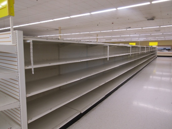 STREETER GONDOLA SHELVING 72IN TALL 20/20, 24/24 - 73FT W/4FT END CAPS - SOLD BY THE FOOT
