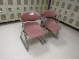 PINK STACKING CHAIRS