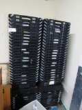 BLACK STACKING/FOLDING CRATES