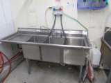 70-INCH 3-COMPARTMENT SINK