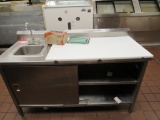 5FT S/STEEL CABINET WITH SINK, POLY
