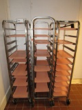 S/STEEL PLATTER RACKS WITH PLATTERS
