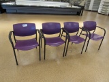 PURPLE STACKING CHAIRS