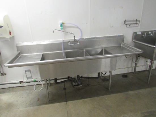 94-INCH 3-COMPARTMENT SINK