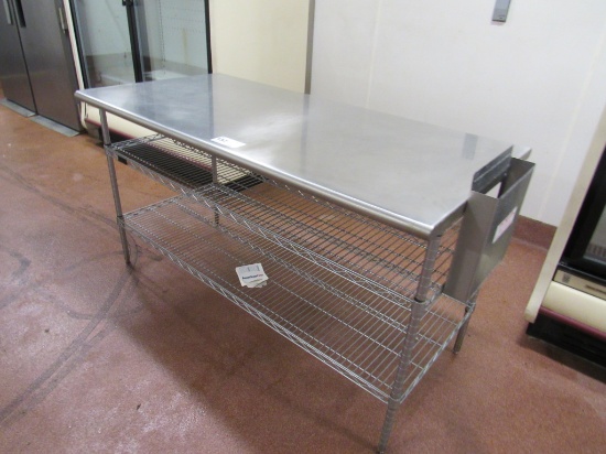 5FT STAINLESS STEEL TABLE - 30IN DEEP