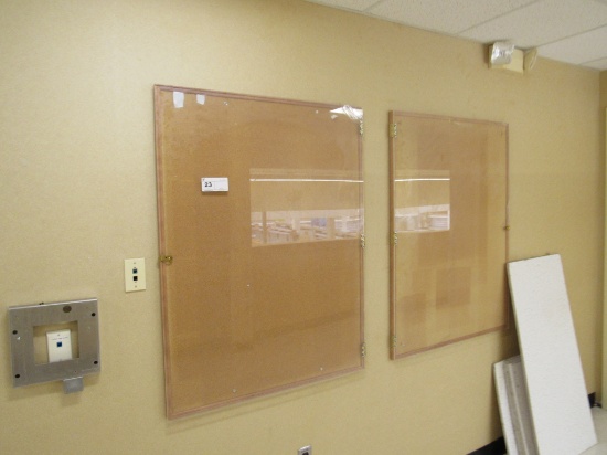 36X48 BULLETIN BOARDS W/PLEXIGLASS