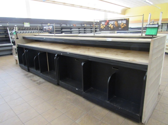 16FT PRODUCE SHELVING WITH 5 CARTS