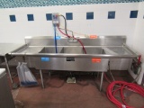 94-INCH 3-COMPARTMENT SINK