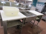 96-INCH 2-COMPARTMENT SINK W/CUTTING BOARDS
