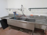 124-INCH 3-COMPARTMENT SINK