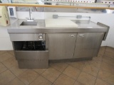 6FT S/STEEL REMOTE WORKTOP WITH SINK