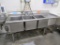 74-INCH 3-COMPARTMENT SINK