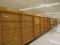 48FT WOOD BOOK/MAGAZINE SHELVING - ONE LOT