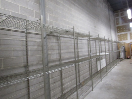 8FT TALL RACKING 24IN DEEP - 4FT SECTIONS - SOLD BY THE SECTION