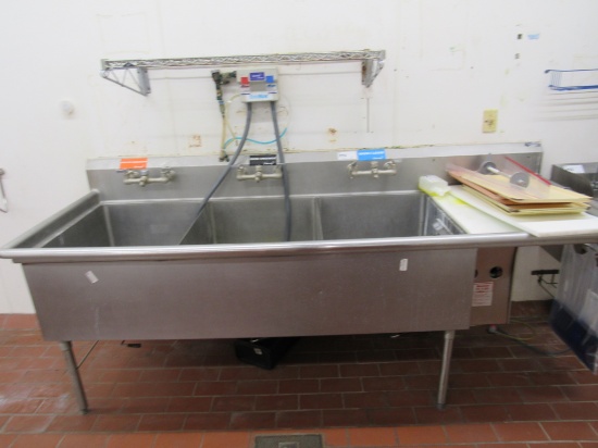 100-INCH 3-COMPARTMENT SINK