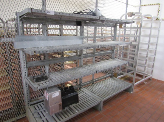 GALVANIZED COOLER SHELVING - SOLD BY THE OPENING